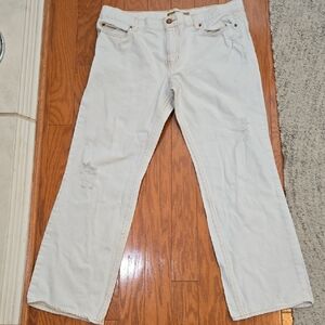 Old Navy Boy-Cut White Jeans Size 14